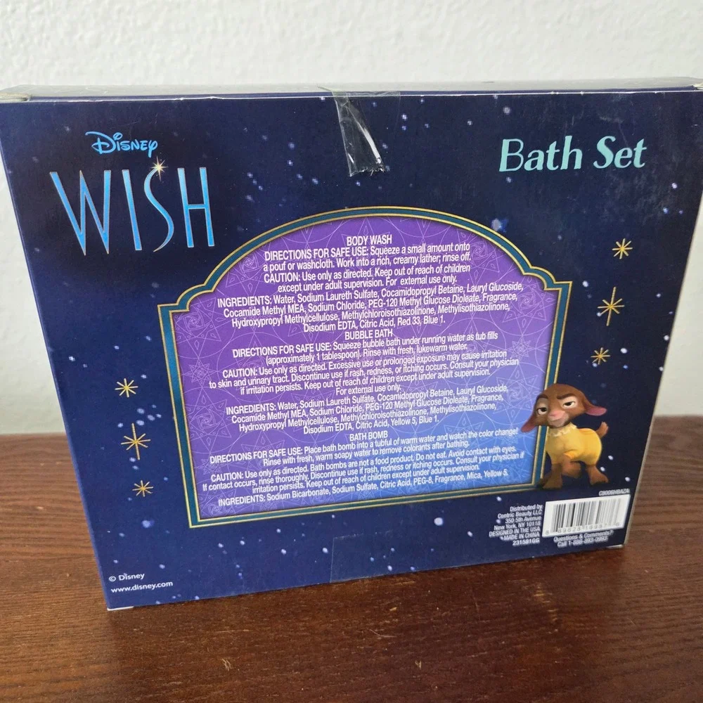 Disney Wish Bath Set Body Wash Bubble Bath Bath Bomb Gift Kids Set‎